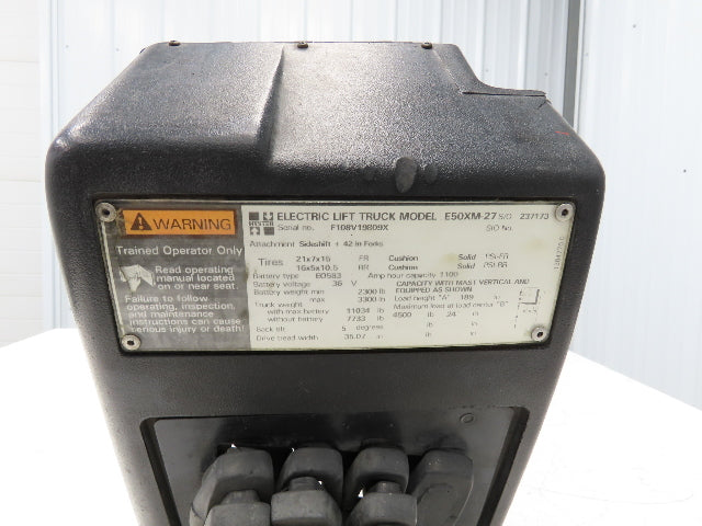 Hyster E50XM-27 Electric Forklift Three Lever Control Unit Lift Tilt Shift