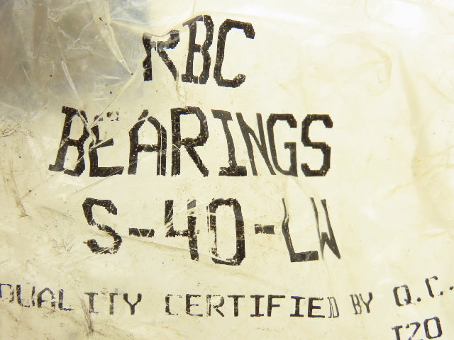 RBC S40LW Flat Cam Follower Bearing 1.25" Dia 3/4"W 1/2-20" Stud  LOT OF 4