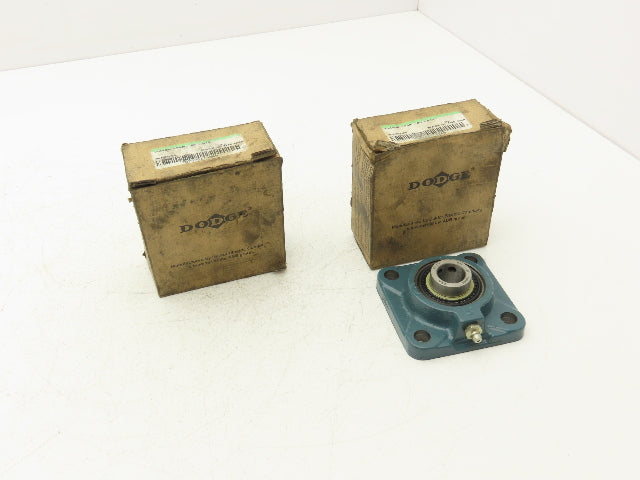 Dodge 124100 F4B-SC-012 Flange Mount Bearing 3/4" Bore 4-Bolt  Lot of 2