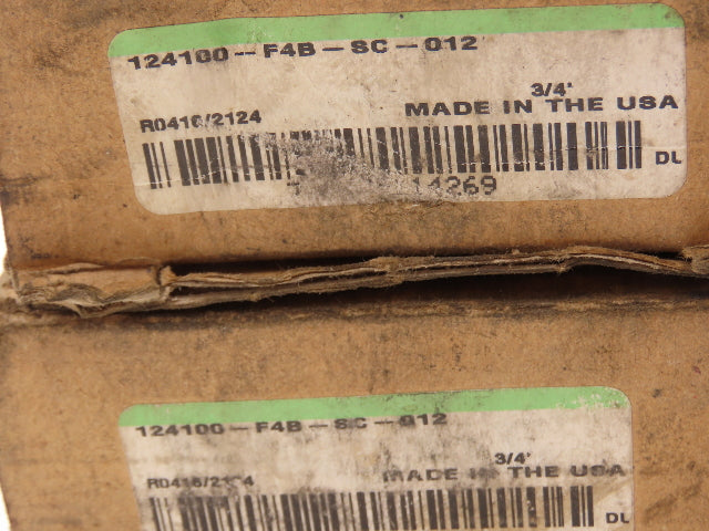 Dodge 124100 F4B-SC-012 Flange Mount Bearing 3/4" Bore 4-Bolt  Lot of 2