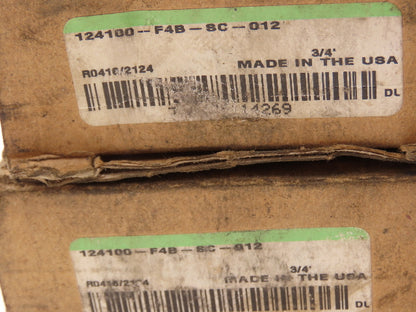 Dodge 124100 F4B-SC-012 Flange Mount Bearing 3/4" Bore 4-Bolt  Lot of 2