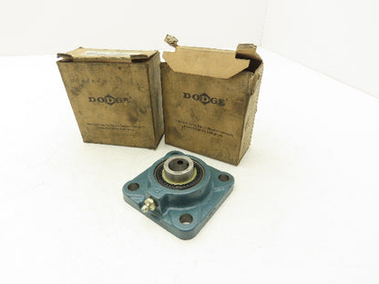Dodge 124100 F4B-SC-012 Flange Mount Bearing 3/4" Bore 4-Bolt  Lot of 2