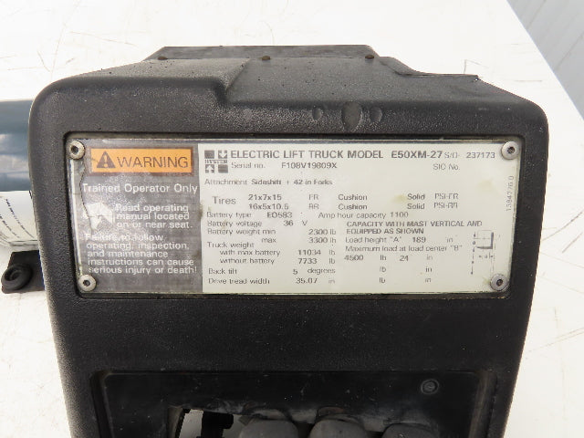 GE 5BPA48NBF8A Forklift Hydraulic Power Steering Pump & Motor Off E50XM-27