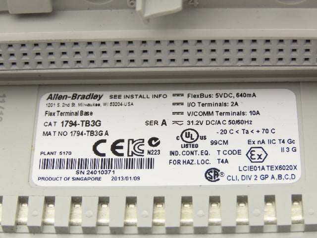 Allen Bradley 1794-OE4 Flex I/O Analog Outputs w/ 16 Point Input & Output Cards