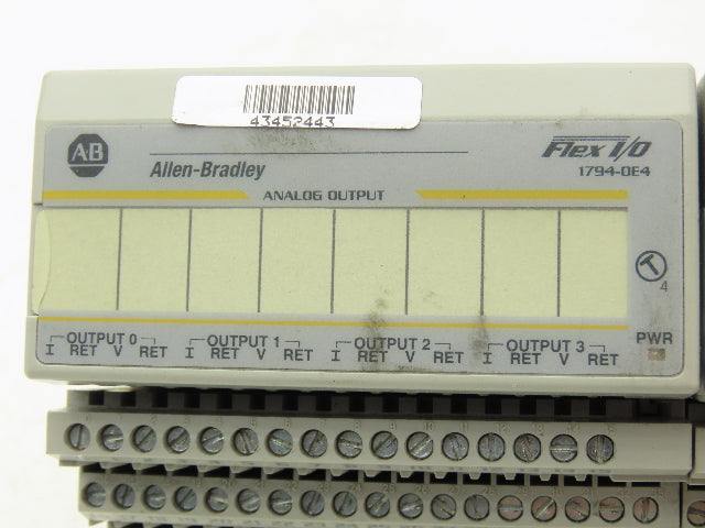 Allen Bradley 1794-OE4 Flex I/O Analog Outputs w/ 16 Point Input & Output Cards