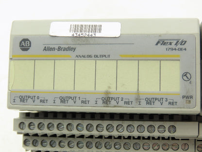 Allen Bradley 1794-OE4 Flex I/O Analog Outputs w/ 16 Point Input & Output Cards