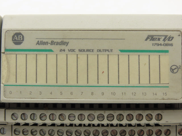 Allen Bradley 1794-OE4 Flex I/O Analog Outputs w/ 16 Point Input & Output Cards