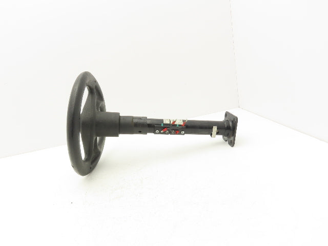 Linde 12855421000 Forklift Steering Wheel & Column W/Horn Removed From E32CL