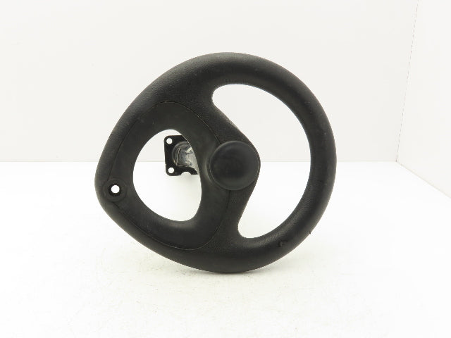 Linde 12855421000 Forklift Steering Wheel & Column W/Horn Removed From E32CL