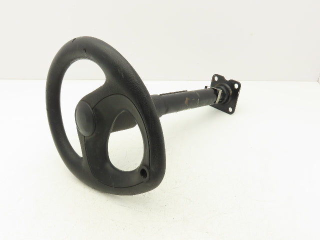 Linde 12855421000 Forklift Steering Wheel & Column W/Horn Removed From E32CL