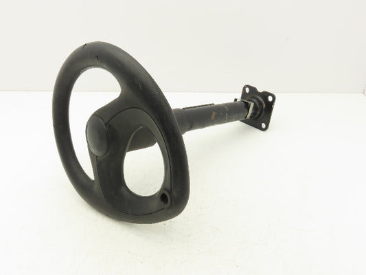 Linde 12855421000 Forklift Steering Wheel & Column W/Horn Removed From E32CL