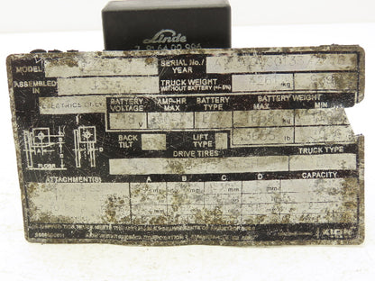 Linde 7 91 6400 996 Forklift Electronic Resistor Module Removed From E32CL