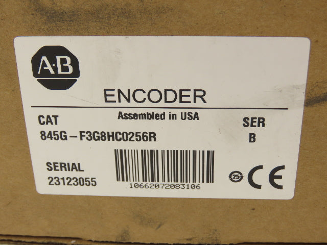 Allen Bradley 845G-F3G8HC0256R Absolute Rotary Encoder 3/8" Shaft 256PPR 	Ser B