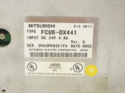 Mitsubishi FCU6-DX441 Servo DIO Unit 24VDC 4.8A Ver A Input Control HR337B