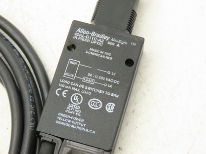Allen Bradley 42KL-G1TC-A2 MiniSight Photoswitch Infrared Fiber Optic Sensor