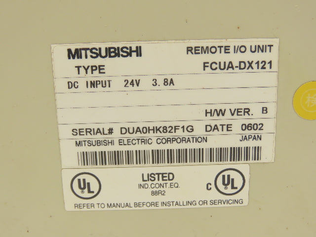 Mitsubishi FCUA-DX121 Remote I/O Unit Servo Control