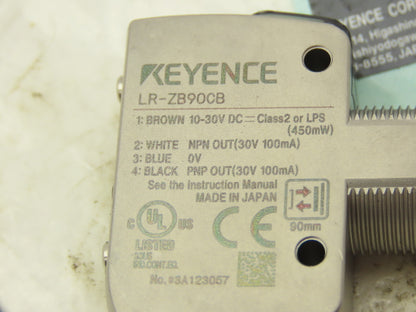 Keyence LR-ZB90CB Self-Contained CMOS Photoelectric Laser Proximity Sensor