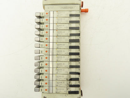 SMC VQC2101N-51 14-Station Plug-In Solenoid Valve Manifold D-Sub 24VDC