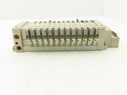 SMC VQC2101N-51 14-Station Plug-In Solenoid Valve Manifold D-Sub 24VDC