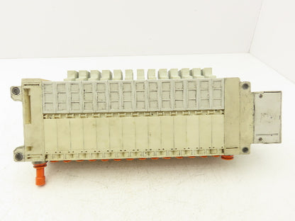 SMC VQC2101N-51 14-Station Plug-In Solenoid Valve Manifold D-Sub 24VDC