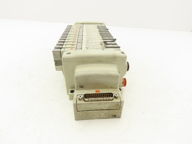 SMC VQC2101N-51 14-Station Plug-In Solenoid Valve Manifold D-Sub 24VDC