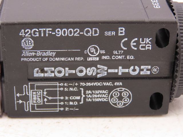 Allen Bradley 42GTF-9002-QD Photoswitch Polar Retroreflective 70-264VAC/DC Ser B