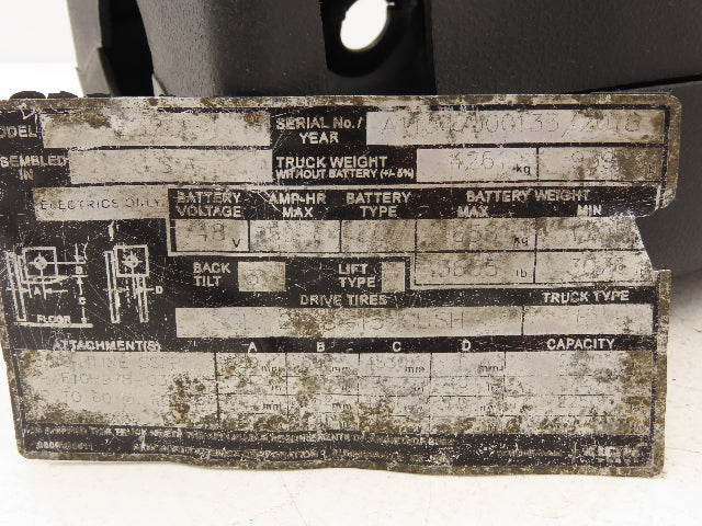 Linde Forklift Steering Column Cover Plastic Shroud Removed From E32CL READ