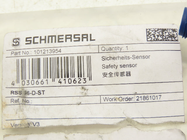 Schmersal RSS 36-D-ST Safety Sensor RFID 24VDC with RST 36-1 Actuator 8-Pin M12