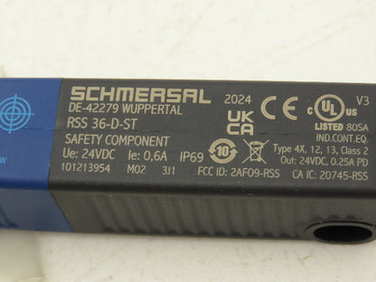 Schmersal RSS 36-D-ST Safety Sensor RFID 24VDC with RST 36-1 Actuator 8-Pin M12