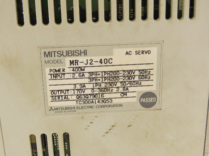 Mitsubishi MR-J2-40C AC Servo Drive 3+1Ph 230V In 170V 400W