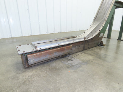 Livonia 8"x 88"L Magnetic Belt-Less Incline Chip Conveyor 42"Discharge -No Drive
