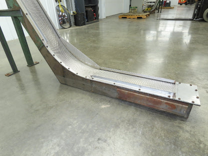 Livonia 8"x 88"L Magnetic Belt-Less Incline Chip Conveyor 42"Discharge -No Drive