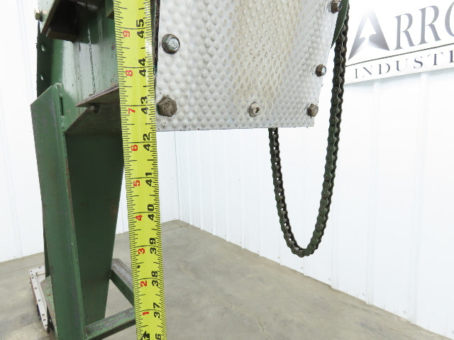 Livonia 8"x 88"L Magnetic Belt-Less Incline Chip Conveyor 42"Discharge -No Drive