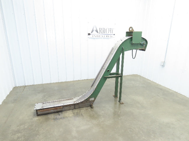 Livonia 8"x 88"L Magnetic Belt-Less Incline Chip Conveyor 42"Discharge -No Drive