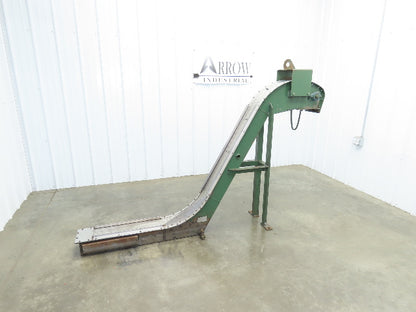 Livonia 8"x 88"L Magnetic Belt-Less Incline Chip Conveyor 42"Discharge -No Drive
