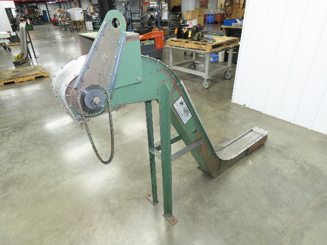 Livonia 8"x 88"L Magnetic Belt-Less Incline Chip Conveyor 42"Discharge -No Drive