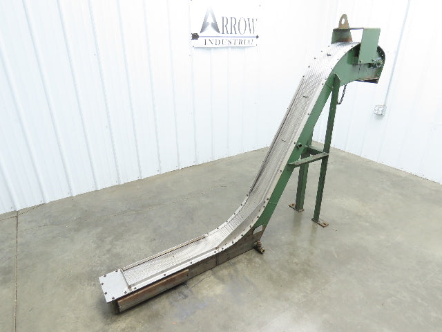 Livonia 8"x 88"L Magnetic Belt-Less Incline Chip Conveyor 42"Discharge -No Drive