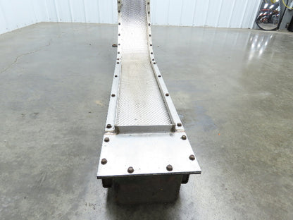 Livonia 8"x 88"L Magnetic Belt-Less Incline Chip Conveyor 42"Discharge -No Drive