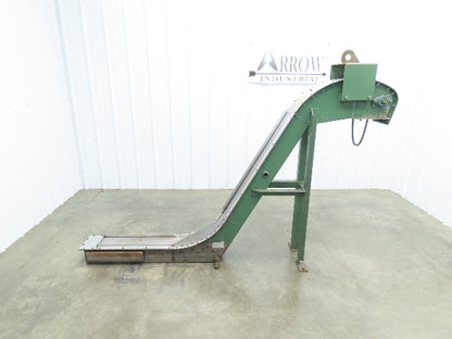 Livonia 8"x 88"L Magnetic Belt-Less Incline Chip Conveyor 42"Discharge -No Drive