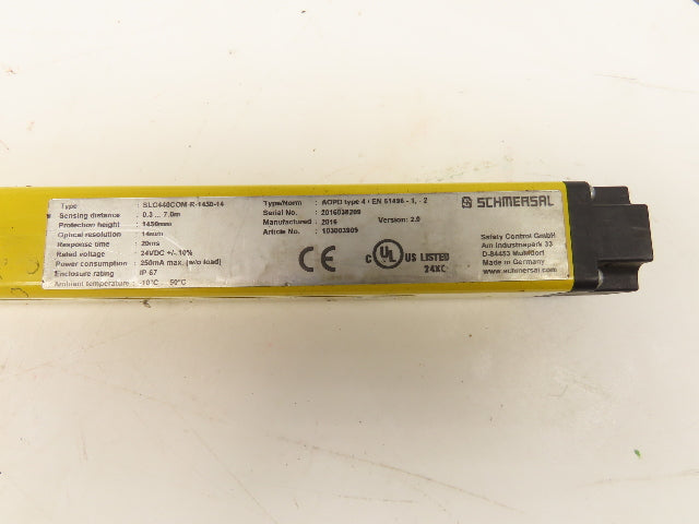 Schmersal SLC440COM-R-1450-14 Safety Light Curtain Receiver  -Parts or Repair-