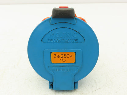 Meltric DSN60 Female Receptacle Plug 60A 3P+G 250VAC 3PH 7.5Hp Switch Rated 4X