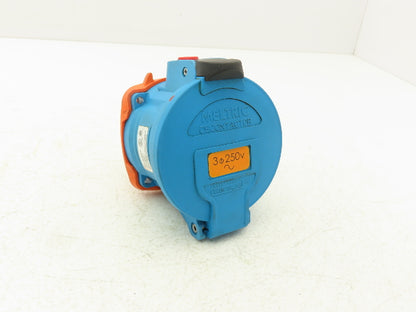 Meltric DSN60 Female Receptacle Plug 60A 3P+G 250VAC 3PH 7.5Hp Switch Rated 4X