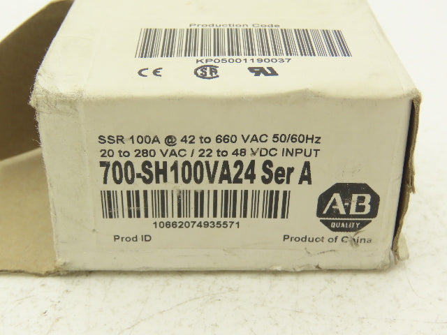 Allen Bradley 700-SH100VA24 Solid State Relay 100A 42-660VAC Hockey Puck Style