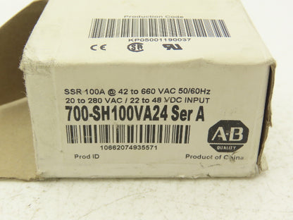 Allen Bradley 700-SH100VA24 Solid State Relay 100A 42-660VAC Hockey Puck Style