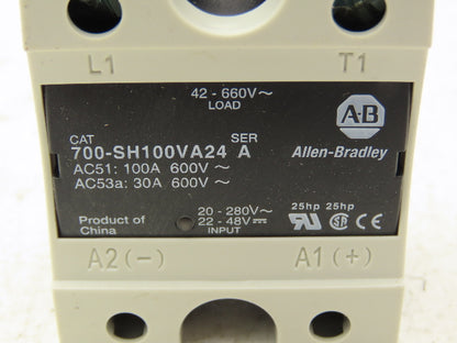 Allen Bradley 700-SH100VA24 Solid State Relay 100A 42-660VAC Hockey Puck Style
