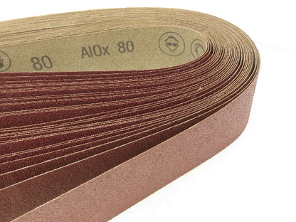 3M 341D  2"x 72" Sanding Belt 80 Grit Sandpaper Aluminum Oxide Cloth Lot of 29