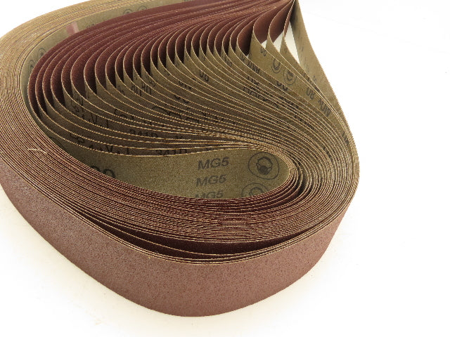 3M 341D  2"x 72" Sanding Belt 80 Grit Sandpaper Aluminum Oxide Cloth Lot of 29