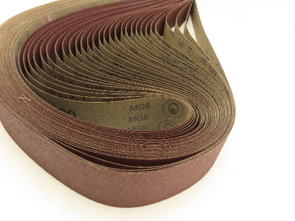 3M 341D  2"x 72" Sanding Belt 80 Grit Sandpaper Aluminum Oxide Cloth Lot of 29