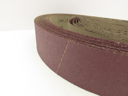 3M 341D  2.5"x 60" Sanding Belt 60 Grit Sandpaper Aluminum Oxide Cloth Lot of 25