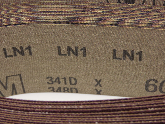 3M 341D  2.5"x 60" Sanding Belt 60 Grit Sandpaper Aluminum Oxide Cloth Lot of 25